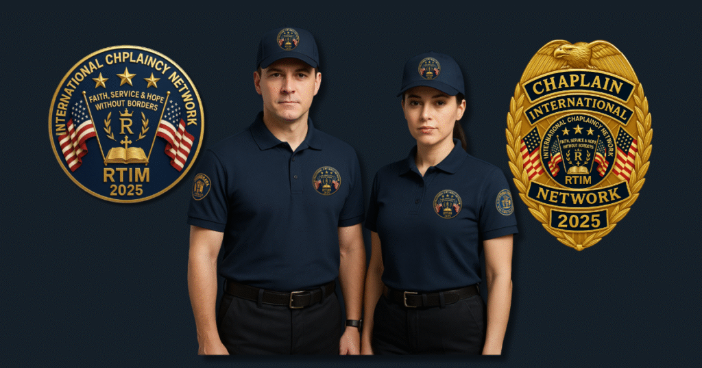 International Chaplaincy Network RTIM – Faith, Service & Hope Without Borders – Chaplain uniform and official badge